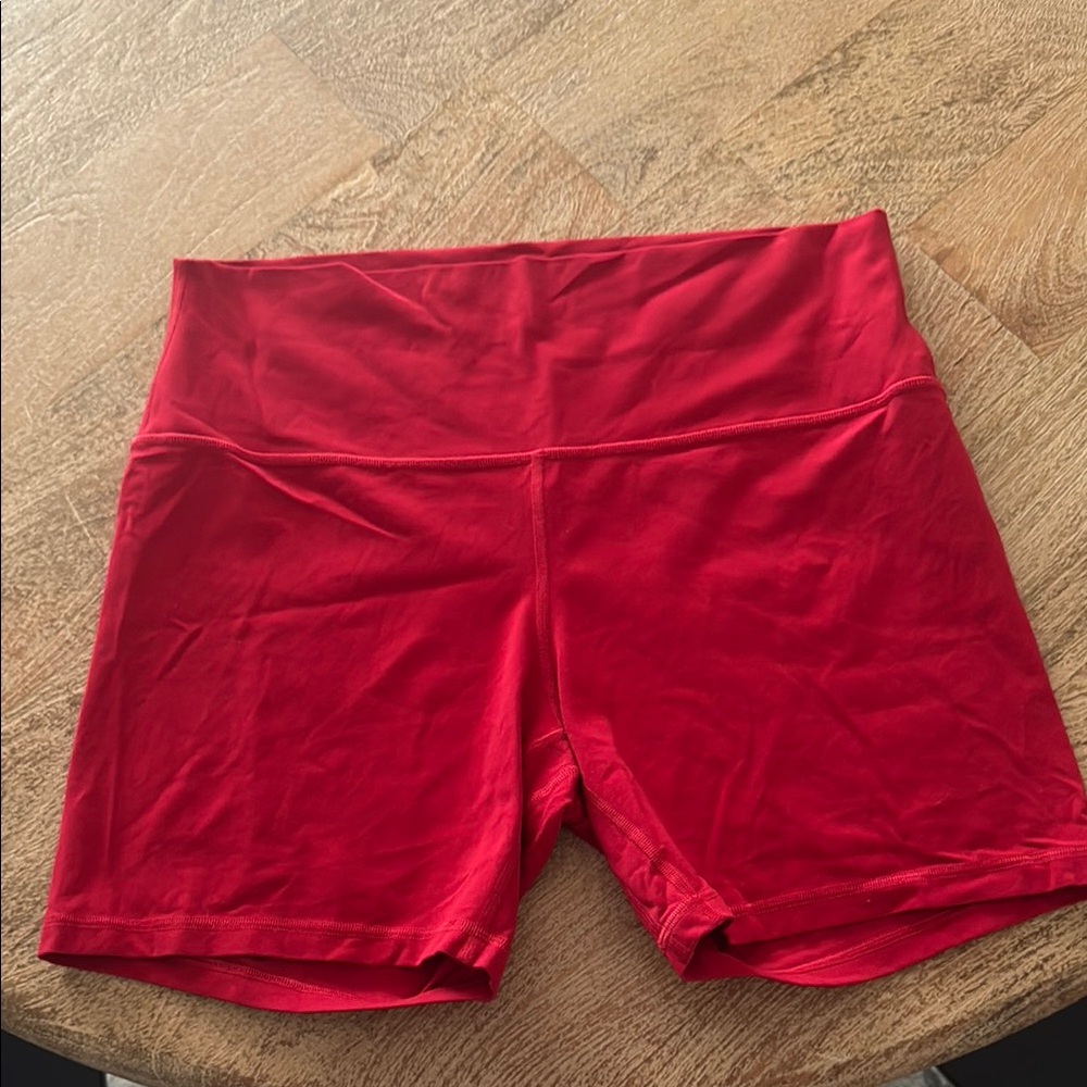 Lululemon align biker shorts red size 14